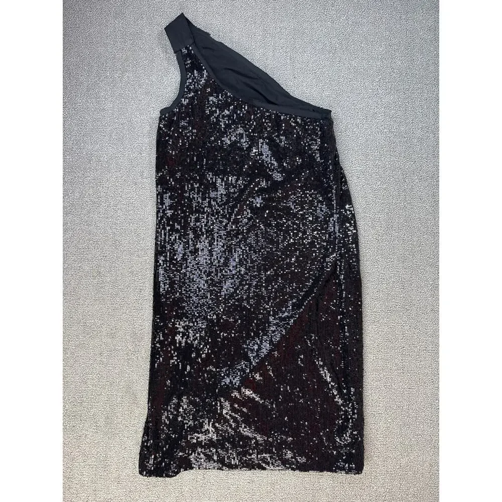Tory‎ Burch Dress One Shoulder Sequin Mini Cocktail Formal Size Small